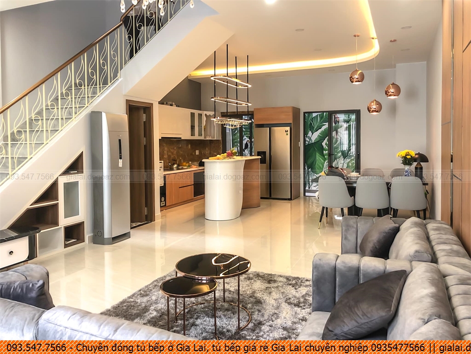 Chuyên đóng tủ bếp ở Gia Lai, tủ bếp giá rẻ Gia Lai chuyên nghiệp 0935477566
