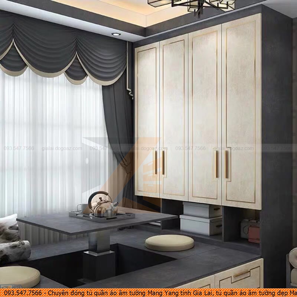 Chuyên đóng tủ quần áo âm tường Mang Yang tỉnh Gia Lai, tủ quần áo âm tường đẹp Mang Yang tỉnh Gia Lai chuyên nghiệp gọi 0935477566