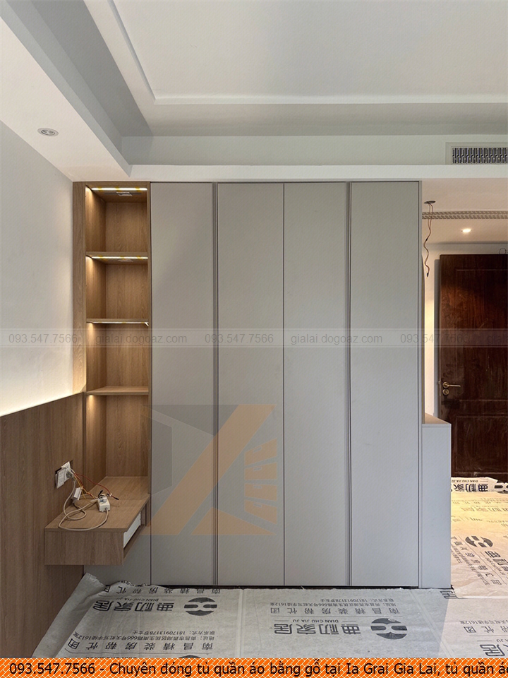 Chuyên đóng tủ quần áo bằng gỗ tại Ia Grai Gia Lai, tủ quần áo bằng gỗ bền đẹp Ia Grai Gia Lai uy tín gọi Hotline 0935477566