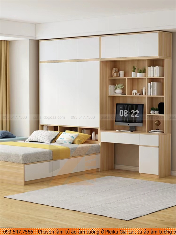Chuyên làm tủ áo âm tường ở Pleiku Gia Lai, tủ áo âm tường bền đẹp Pleiku Gia Lai chuyên nghiệp liên hệ 093-5477-566