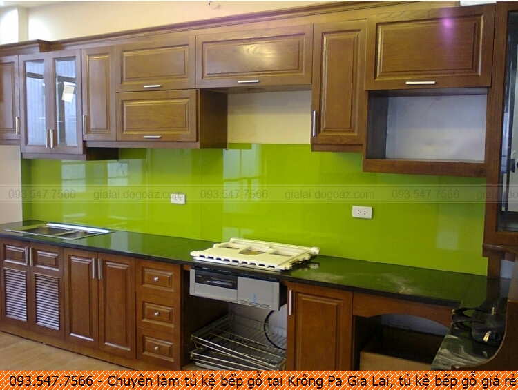 Chuyên làm tủ kệ bếp gỗ tại Krông Pa Gia Lai, tủ kệ bếp gỗ giá rẻ Krông Pa Gia Lai chuyên nghiệp 093.54.77.566
