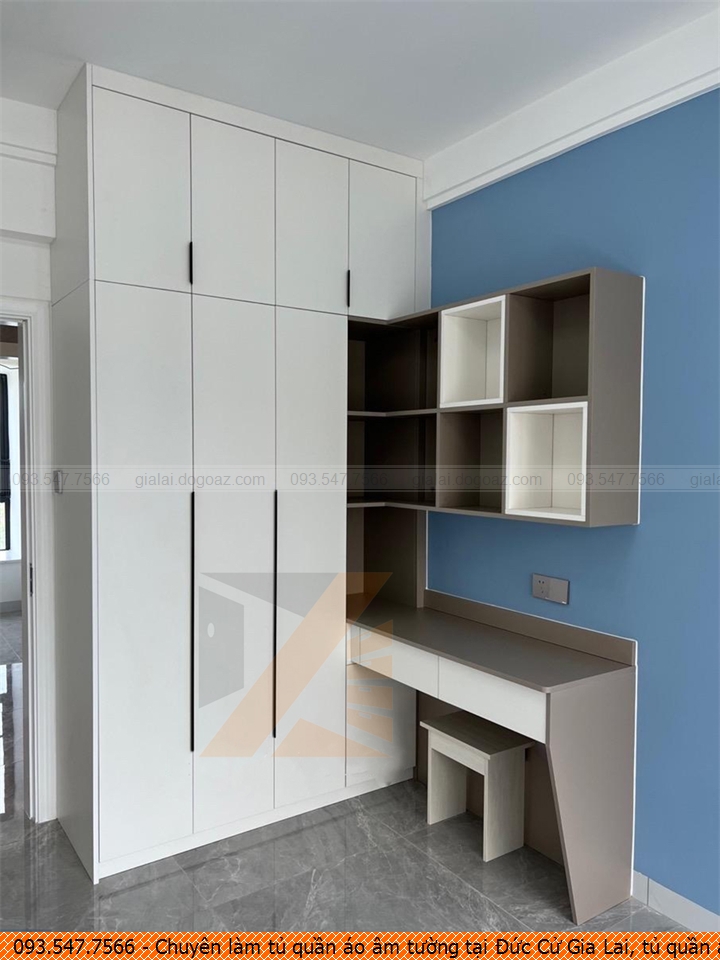 Chuyên làm tủ quần áo âm tường tại Đức Cử Gia Lai, tủ quần áo âm tường sang trọng Đức Cử Gia Lai chuyên nghiệp SĐT 093-547-7566