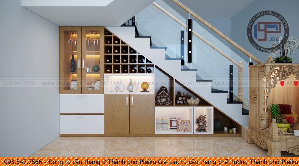Đóng tủ cầu thang ở Thành phố Pleiku Gia Lai, tủ cầu thang chất lượng Thành phố Pleiku Gia Lai uy tín liên hệ Hotline 0935477566