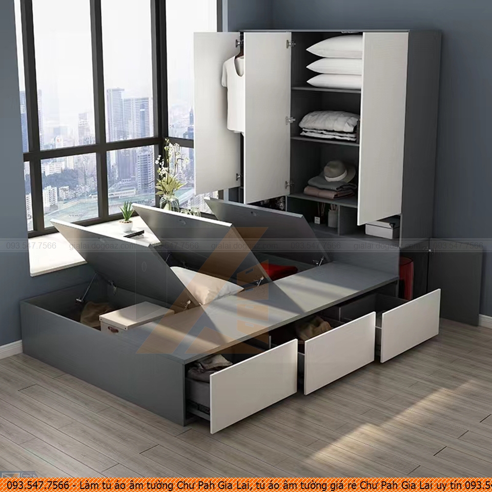 Làm tủ áo âm tường Chư Pah Gia Lai, tủ áo âm tường giá rẻ Chư Pah Gia Lai uy tín 093.5477566