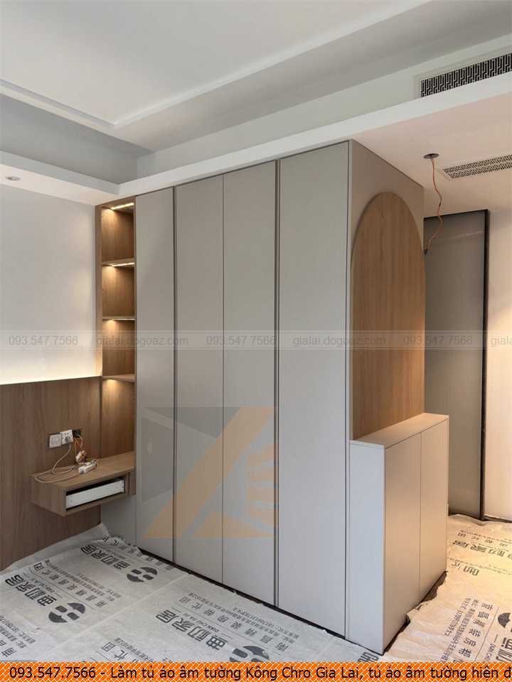 Làm tủ áo âm tường Kông Chro Gia Lai, tủ áo âm tường hiện đại Kông Chro Gia Lai uy tín gọi 093-5477-566