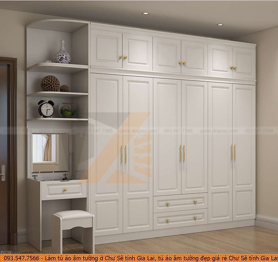 Làm tủ áo âm tường ở Chư Sê tỉnh Gia Lai, tủ áo âm tường đẹp giá rẻ Chư Sê tỉnh Gia Lai uy tín 09.3547.7566