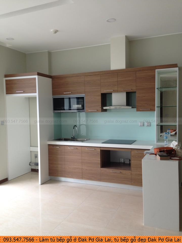 Làm tủ bếp gỗ ở Đak Pơ Gia Lai, tủ bếp gỗ đẹp Đak Pơ Gia Lai chuyên nghiệp gọi Hotline 093.5477566