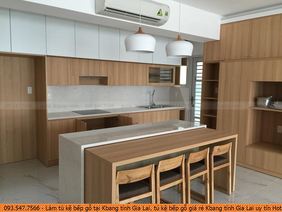Làm tủ kệ bếp gỗ tại Kbang tỉnh Gia Lai, tủ kệ bếp gỗ giá rẻ Kbang tỉnh Gia Lai uy tín Hotline 093.54.77.566