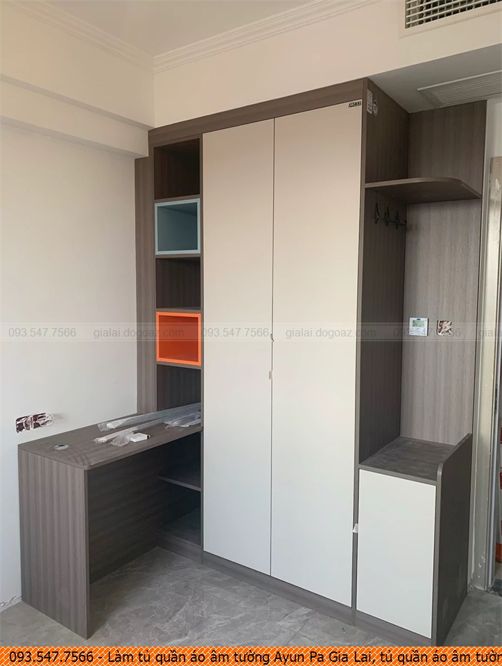 Làm tủ quần áo âm tường Ayun Pa Gia Lai, tủ quần áo âm tường giá rẻ Ayun Pa Gia Lai uy tín liên hệ Hotline 093.547.7566