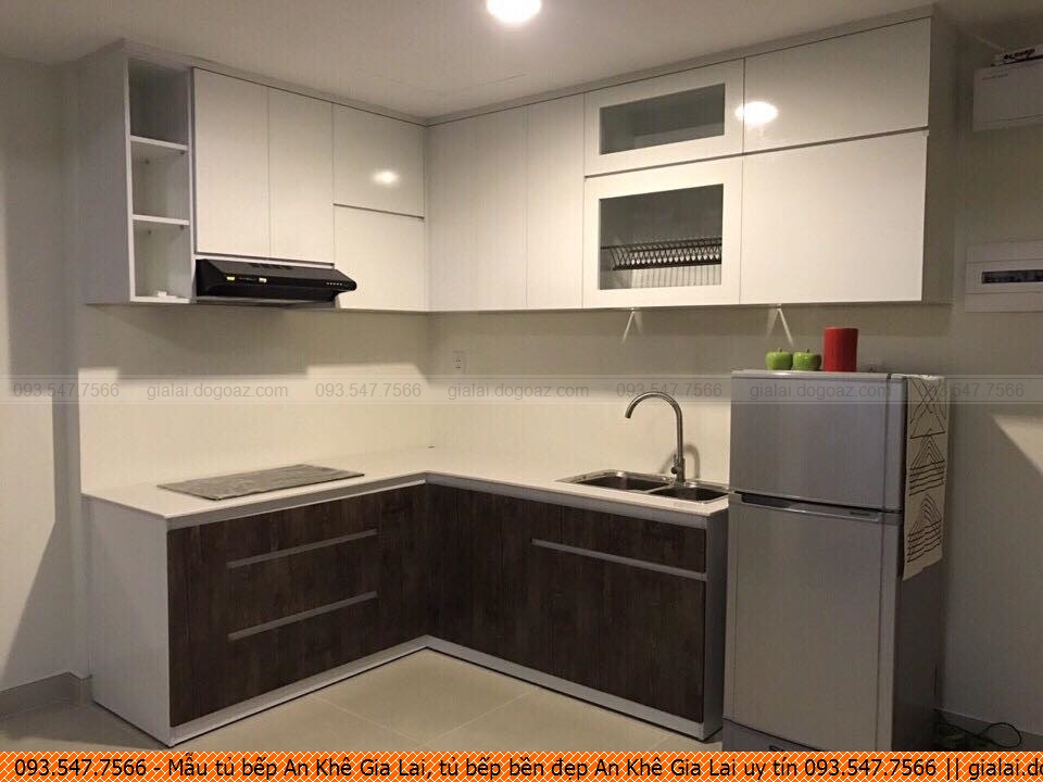 Mẫu tủ bếp An Khê Gia Lai, tủ bếp bền đẹp An Khê Gia Lai uy tín 093.547.7566