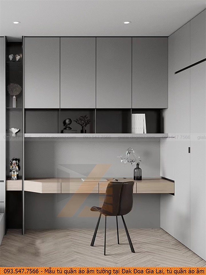 Mẫu tủ quần áo âm tường tại Đak Đoa Gia Lai, tủ quần áo âm tường bền đẹp Đak Đoa Gia Lai chuyên nghiệp gọi Hotline 093-547-7566