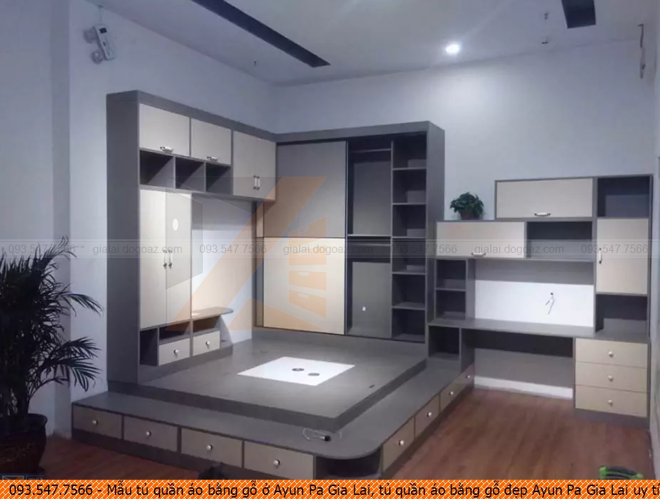 Mẫu tủ quần áo bằng gỗ ở Ayun Pa Gia Lai, tủ quần áo bằng gỗ đẹp Ayun Pa Gia Lai uy tín Hotline 093-547-7566