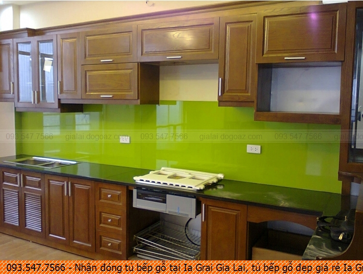 Nhận đóng tủ bếp gỗ tại Ia Grai Gia Lai, tủ bếp gỗ đẹp giá rẻ Ia Grai Gia Lai uy tín Hotline 09.3547.7566