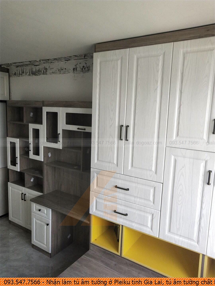 Nhận làm tủ âm tường ở Pleiku tỉnh Gia Lai, tủ âm tường chất lượng Pleiku tỉnh Gia Lai uy tín liên hệ SĐT 093.547.7566
