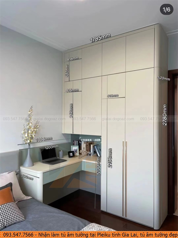 Nhận làm tủ âm tường tại Pleiku tỉnh Gia Lai, tủ âm tường đẹp giá rẻ Pleiku tỉnh Gia Lai chuyên nghiệp Hotline 09.3547.7566