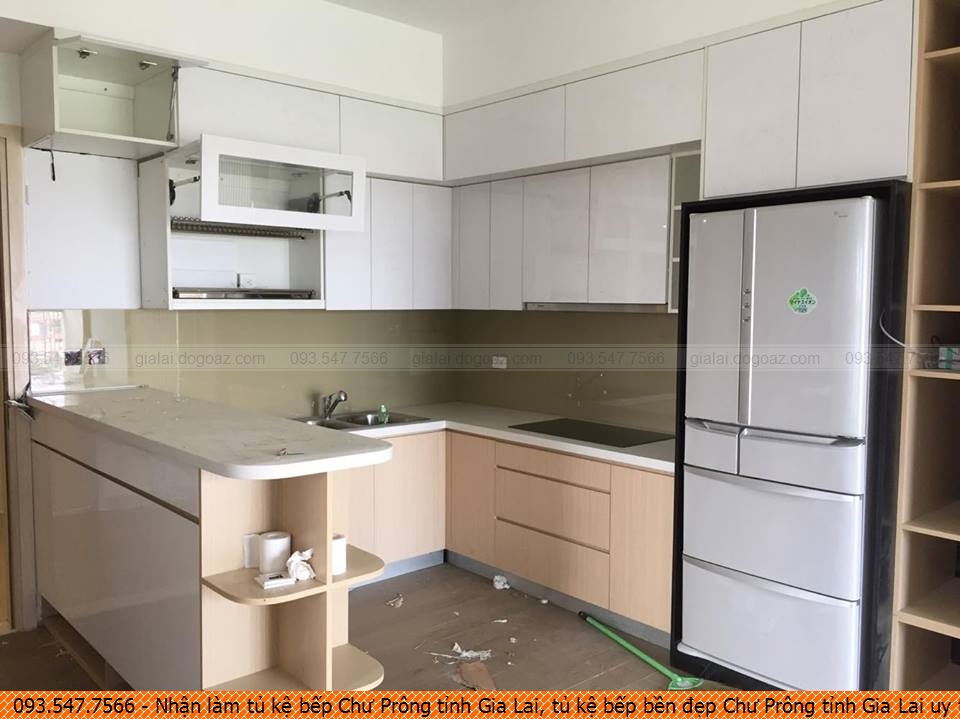 Nhận làm tủ kệ bếp Chư Prông tỉnh Gia Lai, tủ kệ bếp bền đẹp Chư Prông tỉnh Gia Lai uy tín 093.54.77.566