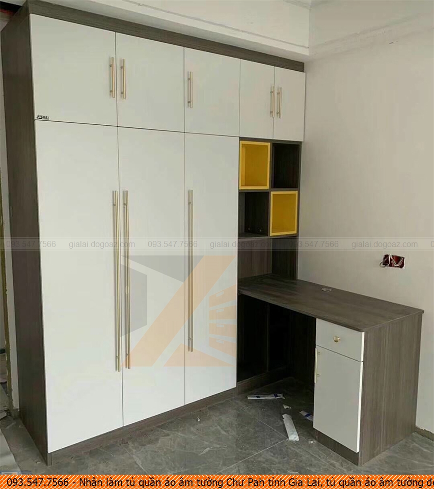 Nhận làm tủ quần áo âm tường Chư Pah tỉnh Gia Lai, tủ quần áo âm tường đẹp giá rẻ Chư Pah tỉnh Gia Lai chuyên nghiệp gọi 09.3547.7566