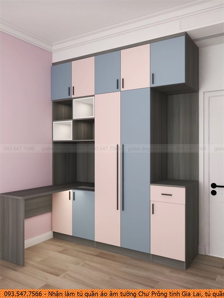 Nhận làm tủ quần áo âm tường Chư Prông tỉnh Gia Lai, tủ quần áo âm tường đẹp giá rẻ Chư Prông tỉnh Gia Lai chuyên nghiệp Hotline 093-5477-566