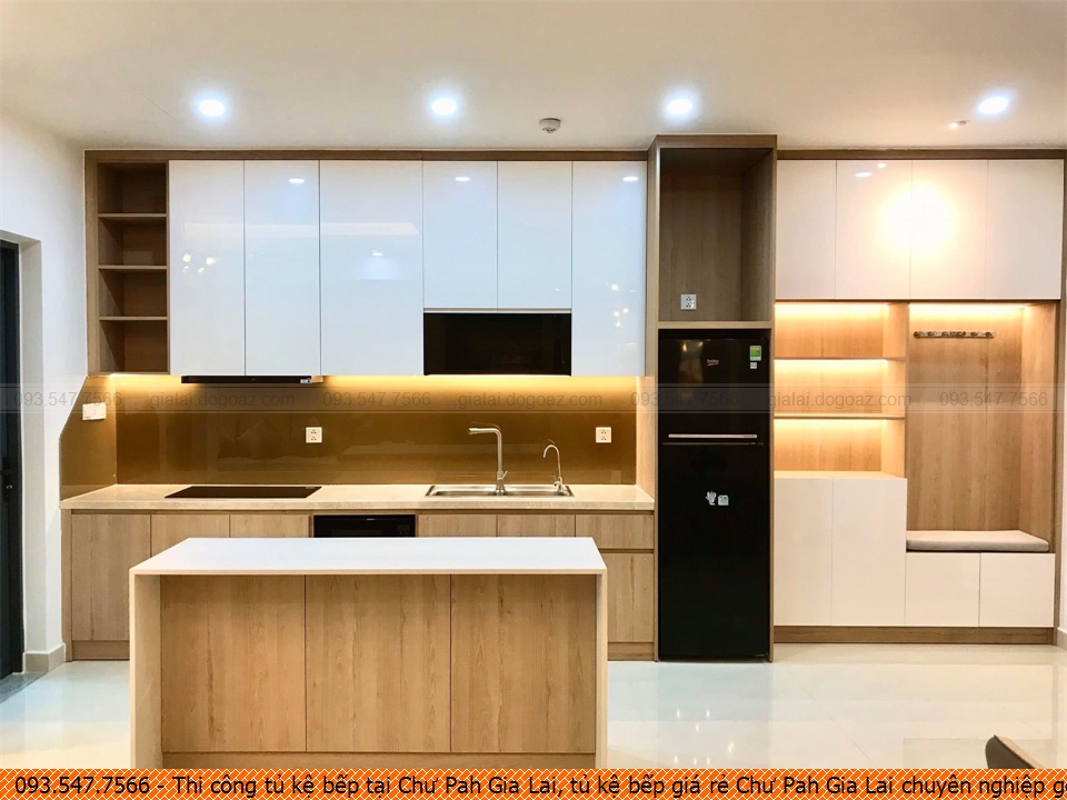 Thi công tủ kệ bếp tại Chư Pah Gia Lai, tủ kệ bếp giá rẻ Chư Pah Gia Lai chuyên nghiệp gọi 093-5477-566