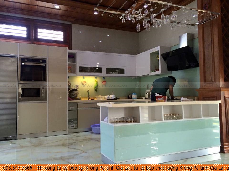 Thi công tủ kệ bếp tại Krông Pa tỉnh Gia Lai, tủ kệ bếp chất lượng Krông Pa tỉnh Gia Lai uy tín SĐT 093.54.77.566