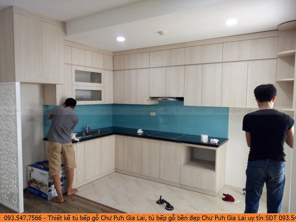Thiết kế tủ bếp gỗ Chư Pưh Gia Lai, tủ bếp gỗ bền đẹp Chư Pưh Gia Lai uy tín SĐT 093.547.7566