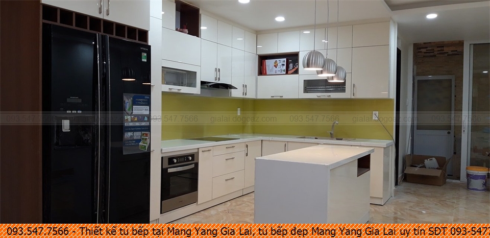 Thiết kế tủ bếp tại Mang Yang Gia Lai, tủ bếp đẹp Mang Yang Gia Lai uy tín SĐT 093-5477-566
