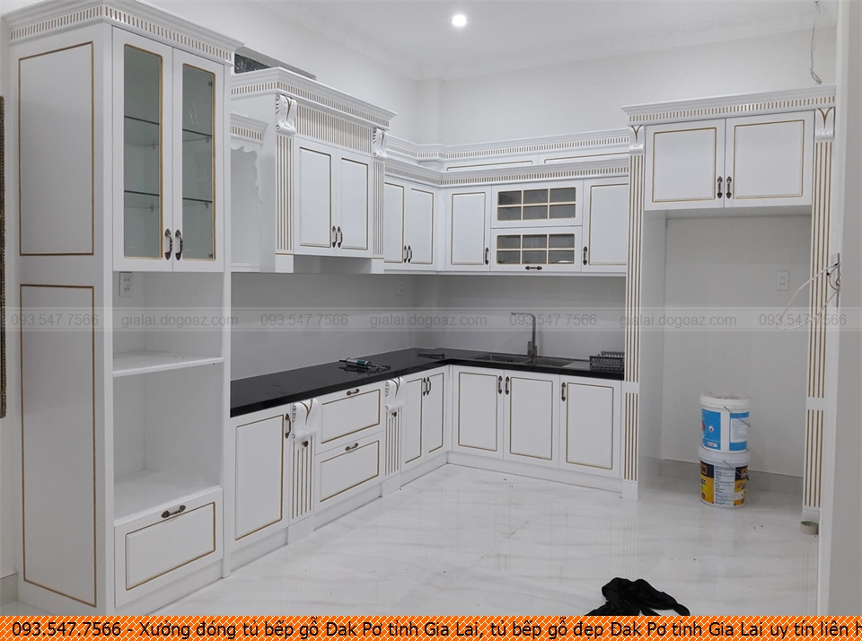 Xưởng đóng tủ bếp gỗ Đak Pơ tỉnh Gia Lai, tủ bếp gỗ đẹp Đak Pơ tỉnh Gia Lai uy tín liên hệ 093.5477566