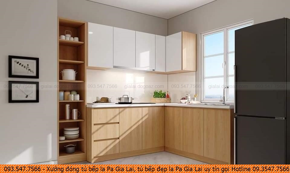 Xưởng đóng tủ bếp la Pa Gia Lai, tủ bếp đẹp la Pa Gia Lai uy tín gọi Hotline 09.3547.7566