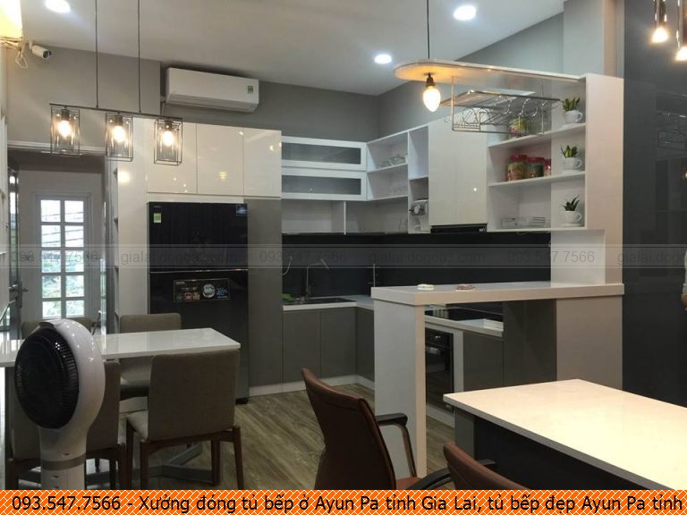 Xưởng đóng tủ bếp ở Ayun Pa tỉnh Gia Lai, tủ bếp đẹp Ayun Pa tỉnh Gia Lai chuyên nghiệp gọi 09.3547.7566