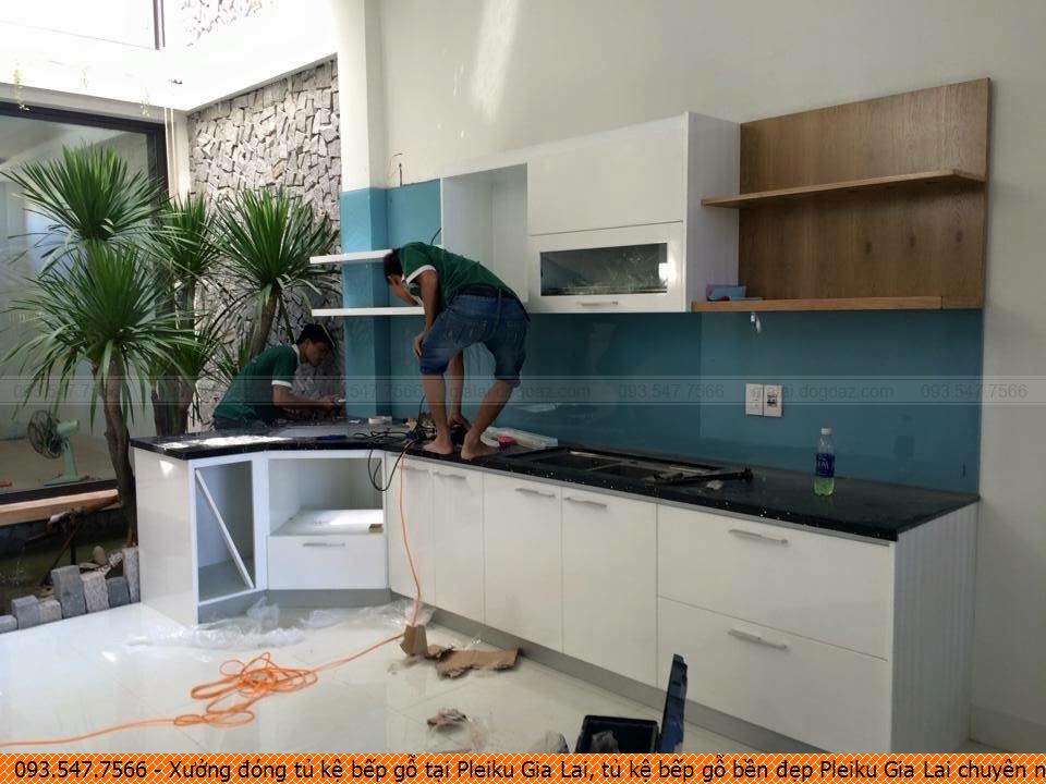 Xưởng đóng tủ kệ bếp gỗ tại Pleiku Gia Lai, tủ kệ bếp gỗ bền đẹp Pleiku Gia Lai chuyên nghiệp gọi SĐT 093-547-7566