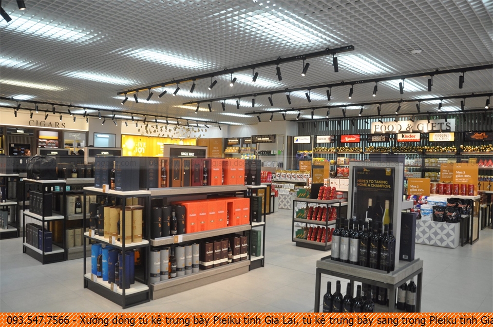 Xưởng đóng tủ kệ trưng bày Pleiku tỉnh Gia Lai, tủ kệ trưng bày sang trọng Pleiku tỉnh Gia Lai uy tín Hotline 09.3547.7566