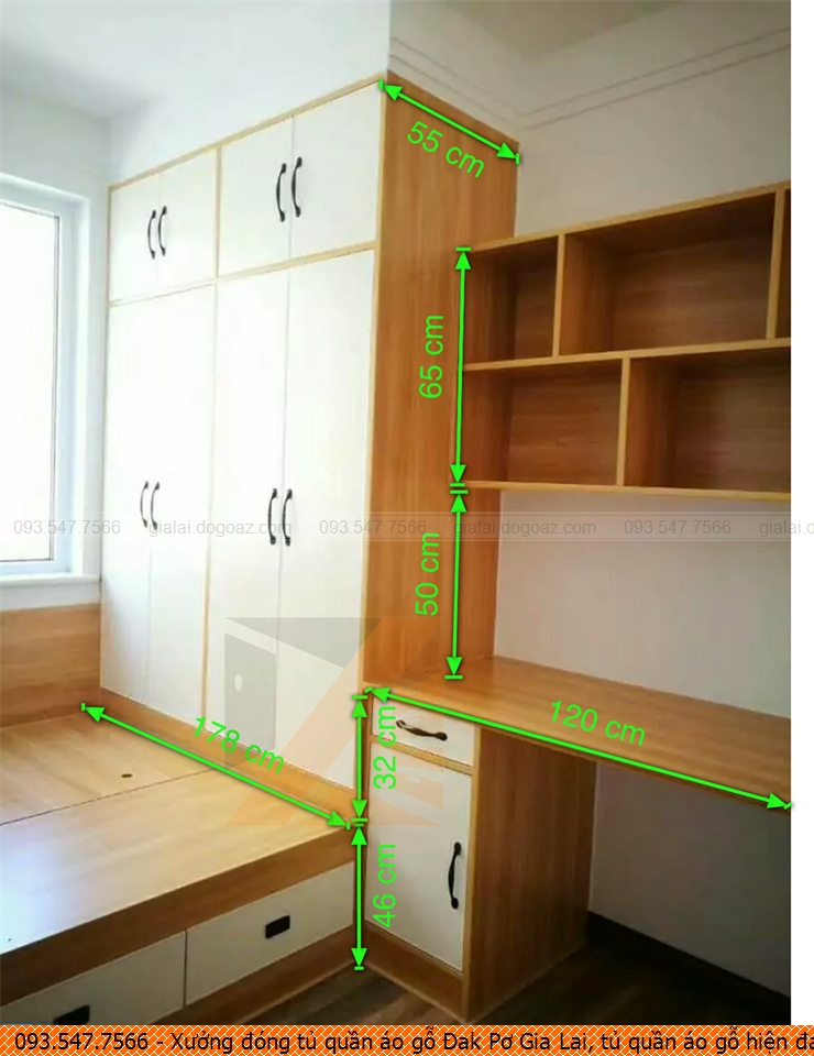 Xưởng đóng tủ quần áo gỗ Đak Pơ Gia Lai, tủ quần áo gỗ hiện đại Đak Pơ Gia Lai chuyên nghiệp 093.547.7566