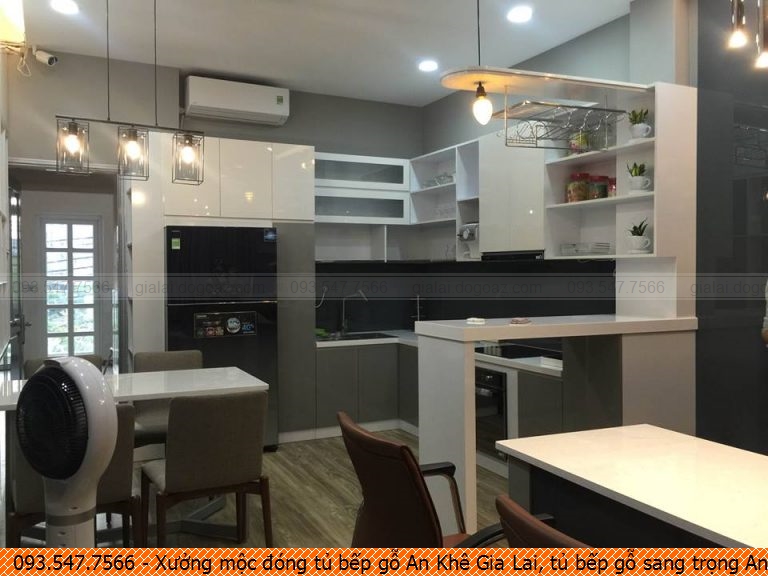Xưởng mộc đóng tủ bếp gỗ An Khê Gia Lai, tủ bếp gỗ sang trọng An Khê Gia Lai chuyên nghiệp liên hệ Hotline 093.547.7566