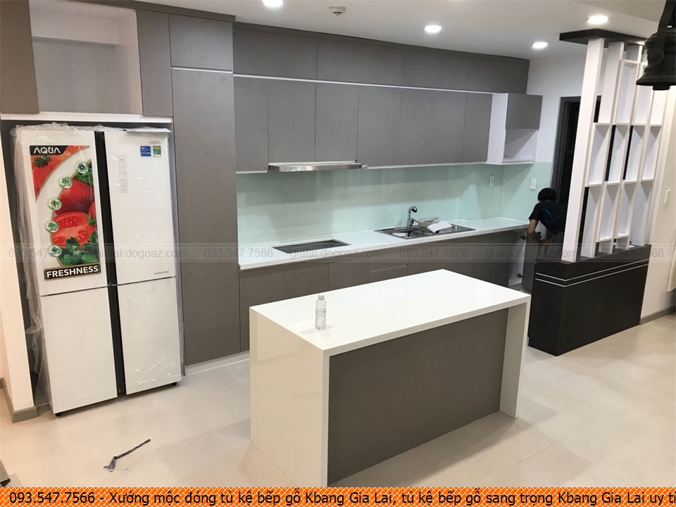 Xưởng mộc đóng tủ kệ bếp gỗ Kbang Gia Lai, tủ kệ bếp gỗ sang trọng Kbang Gia Lai uy tín 093-547-7566