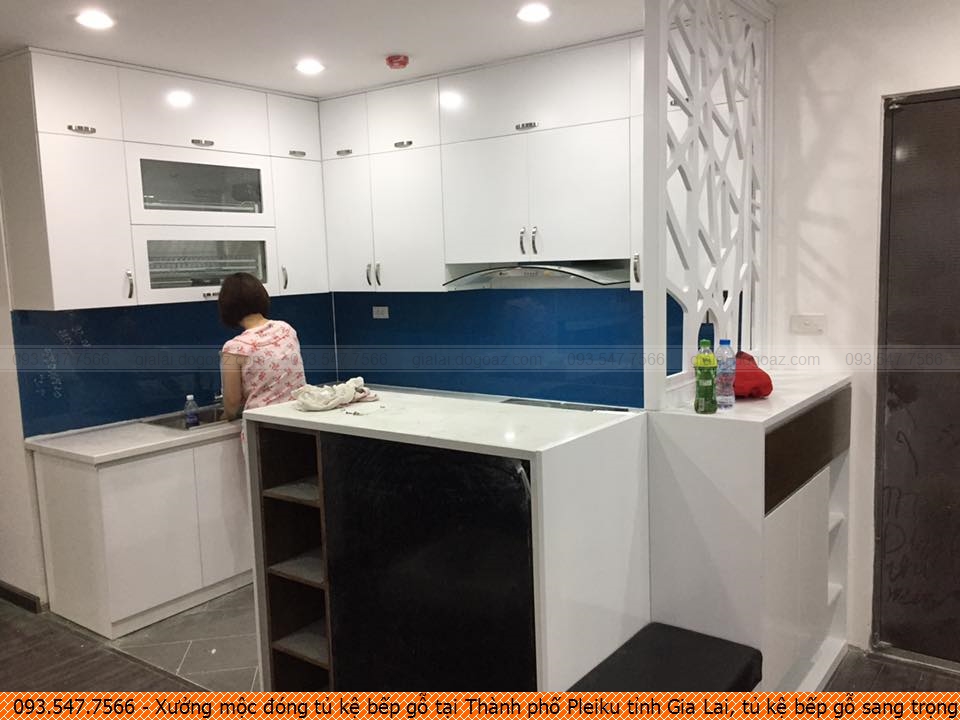 Xưởng mộc đóng tủ kệ bếp gỗ tại Thành phố Pleiku tỉnh Gia Lai, tủ kệ bếp gỗ sang trọng Thành phố Pleiku tỉnh Gia Lai chuyên nghiệp liên hệ SĐT 093.5477566