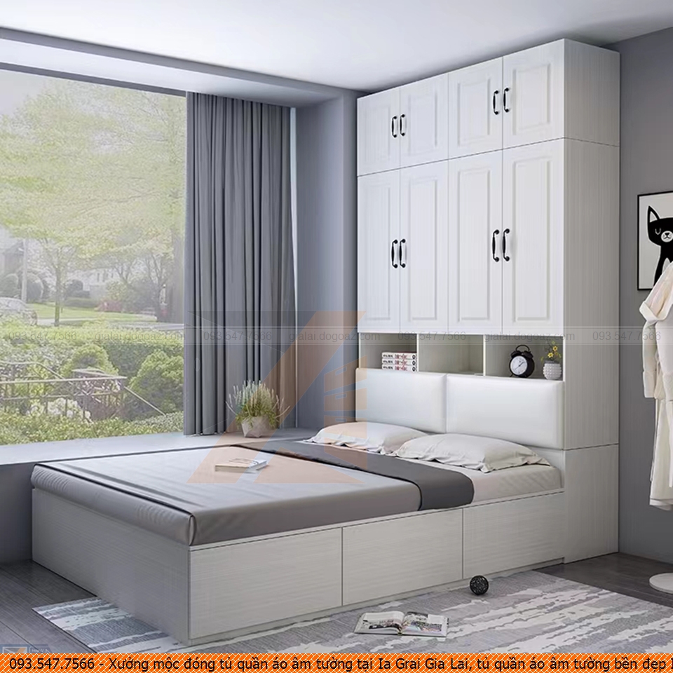 Xưởng mộc đóng tủ quần áo âm tường tại Ia Grai Gia Lai, tủ quần áo âm tường bền đẹp Ia Grai Gia Lai uy tín Hotline 0935477566