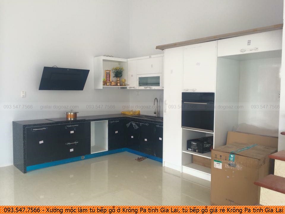Xưởng mộc làm tủ bếp gỗ ở Krông Pa tỉnh Gia Lai, tủ bếp gỗ giá rẻ Krông Pa tỉnh Gia Lai chuyên nghiệp Hotline 093-547-7566