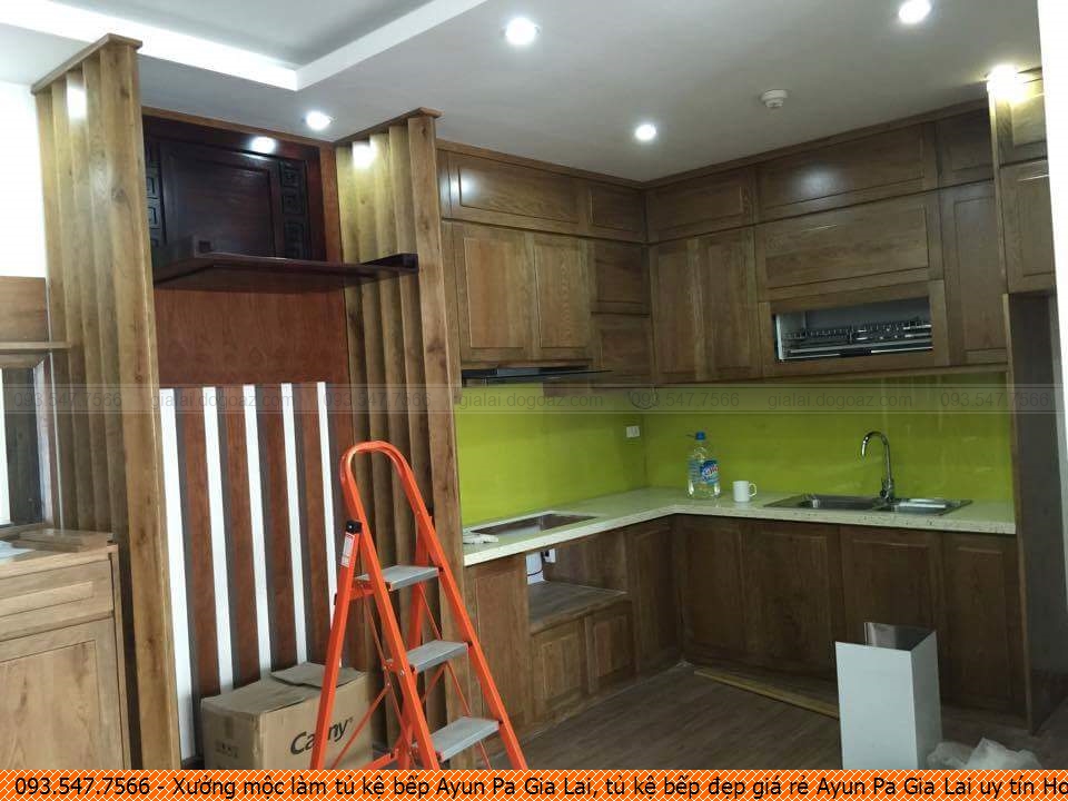 Xưởng mộc làm tủ kệ bếp Ayun Pa Gia Lai, tủ kệ bếp đẹp giá rẻ Ayun Pa Gia Lai uy tín Hotline 093-5477-566